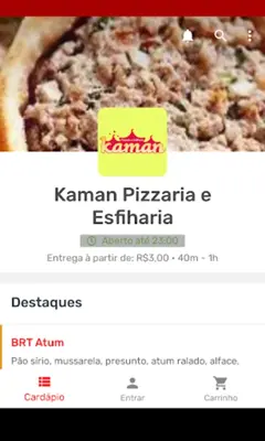 Kaman Pizzaria e Esfiharia android App screenshot 3